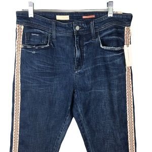 Pilcro Side Stripe Slim Boyfriend Crop Jean Anthropologie 30